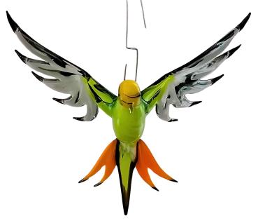 Hängevogel, Wellensittich (gelb-grün-grau)